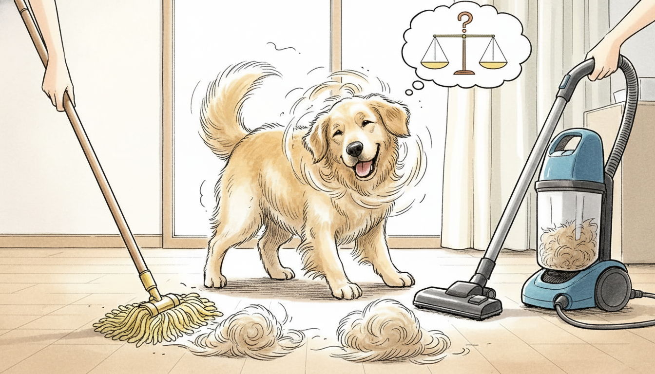 ダスキン モップ 犬の毛 掃除機 比較！日常の抜け毛対策に本当に効果的？それとも掃除機が最強なの？