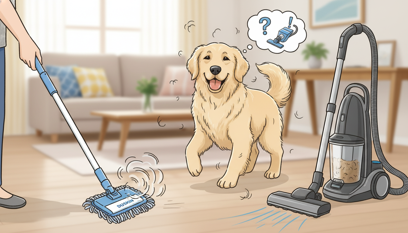 ダスキンのペット用おそうじモップの「犬の毛対策に本当に効果的？それとも掃除機が最強なの？」について